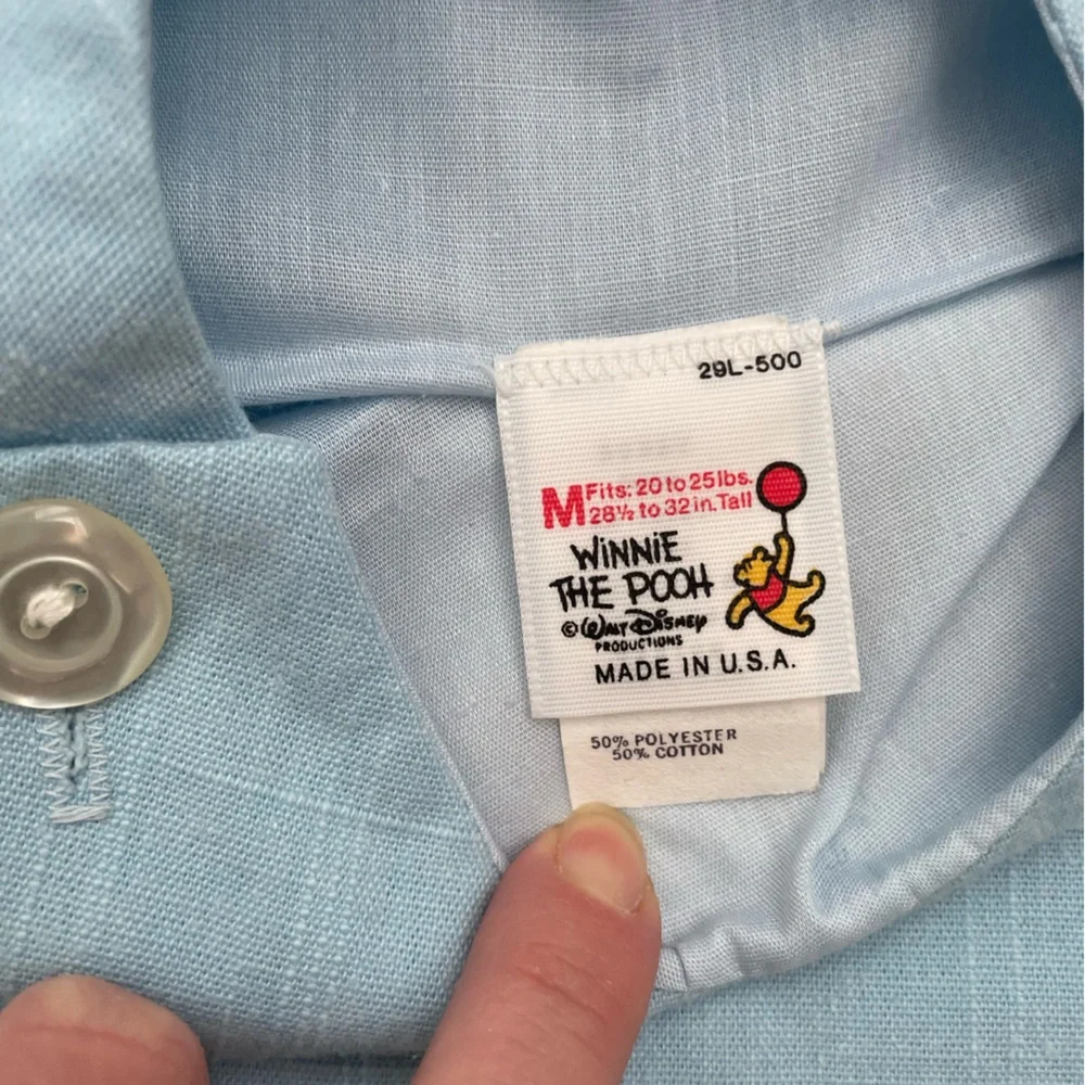 Vintage 1986 Walt Disney Embroidered Bunny Toddler Boy John John Size M - Picture 3 of 6